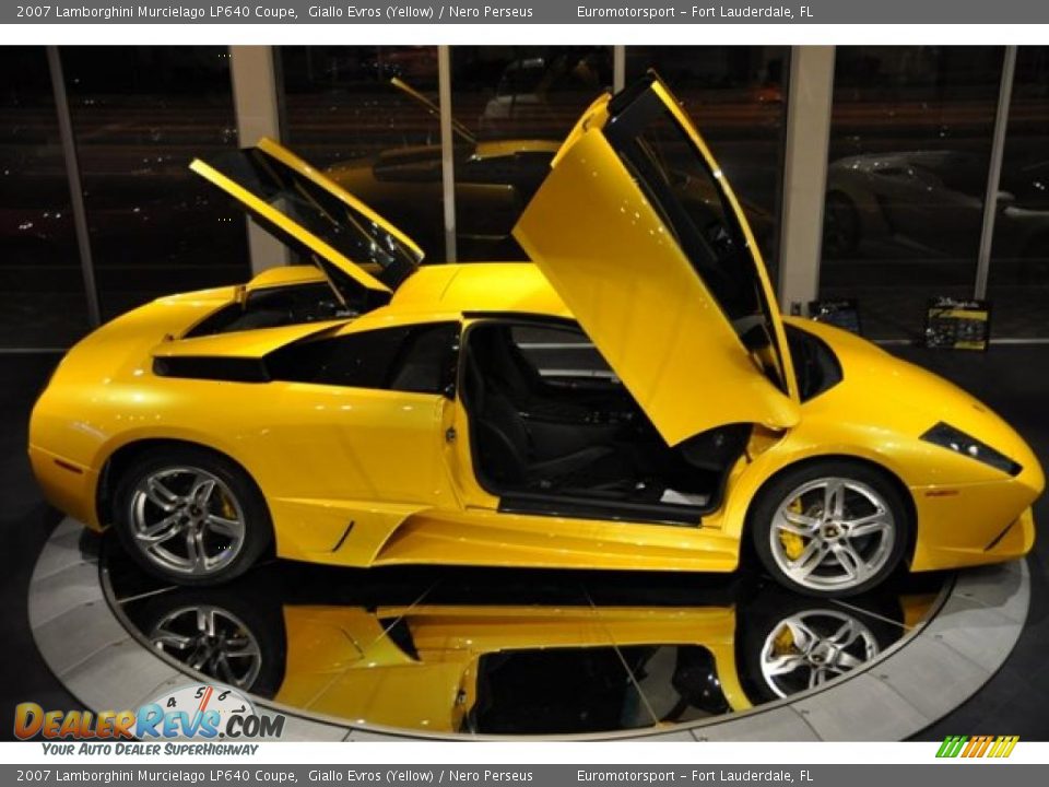 2007 Lamborghini Murcielago LP640 Coupe Giallo Evros (Yellow) / Nero Perseus Photo #22