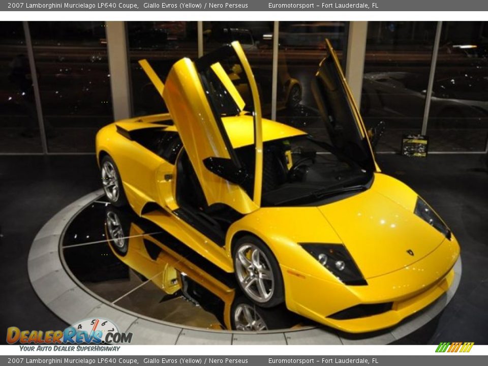 2007 Lamborghini Murcielago LP640 Coupe Giallo Evros (Yellow) / Nero Perseus Photo #24