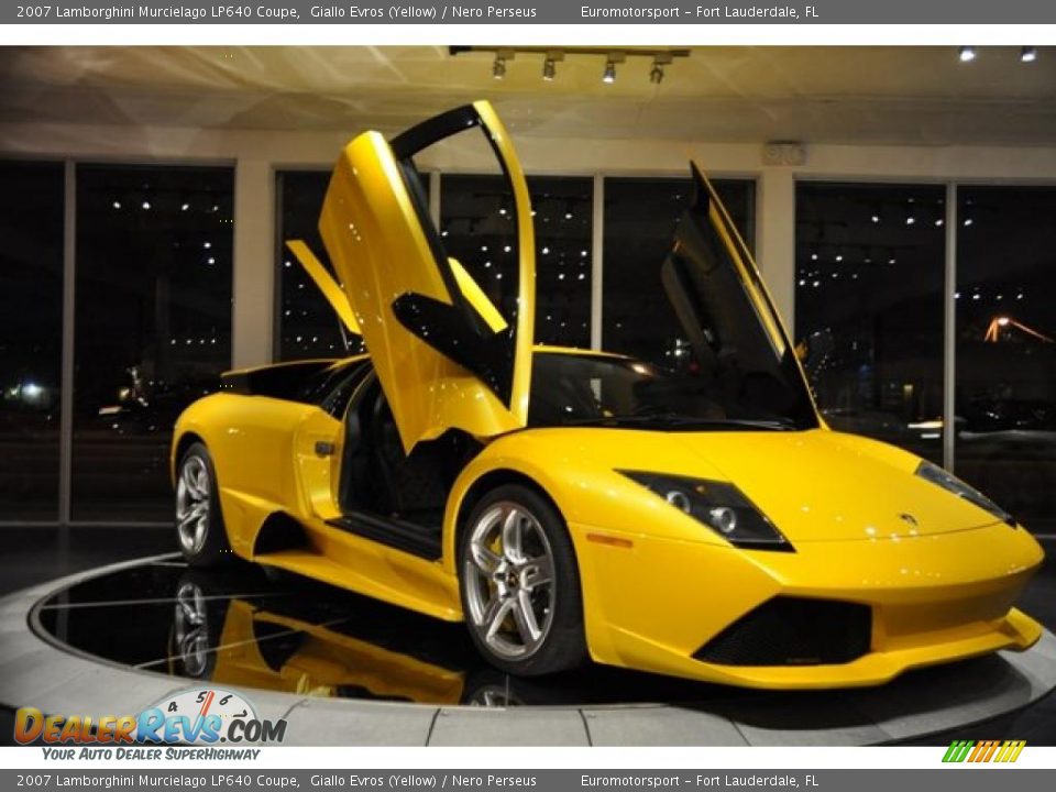 2007 Lamborghini Murcielago LP640 Coupe Giallo Evros (Yellow) / Nero Perseus Photo #25