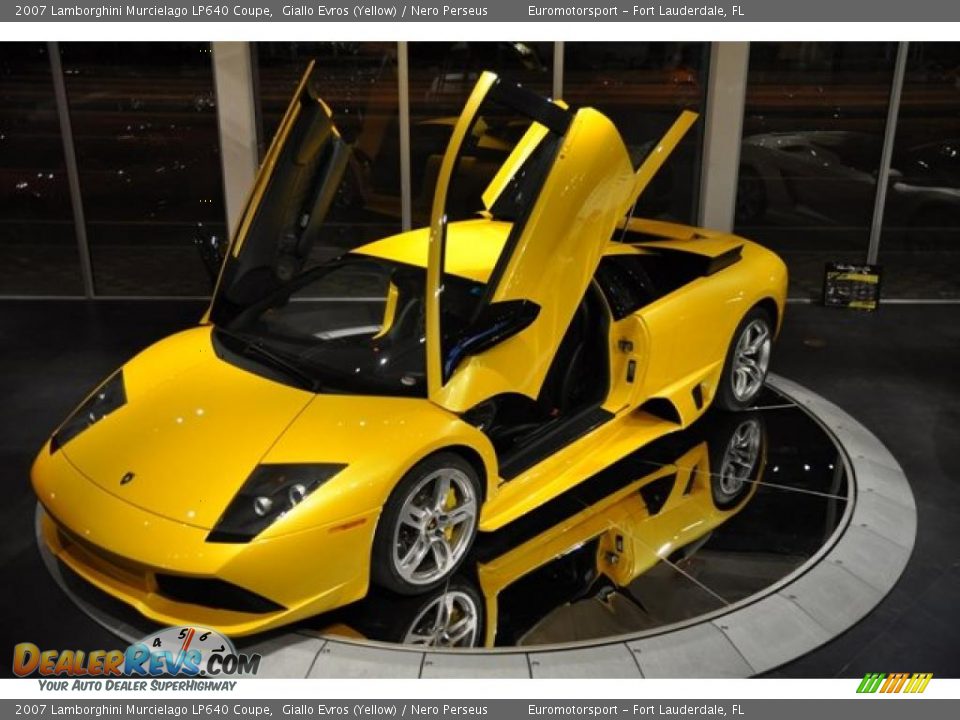 2007 Lamborghini Murcielago LP640 Coupe Giallo Evros (Yellow) / Nero Perseus Photo #28