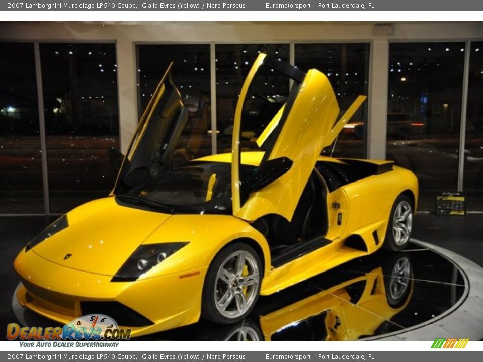 2007 Lamborghini Murcielago LP640 Coupe Giallo Evros (Yellow) / Nero Perseus Photo #29