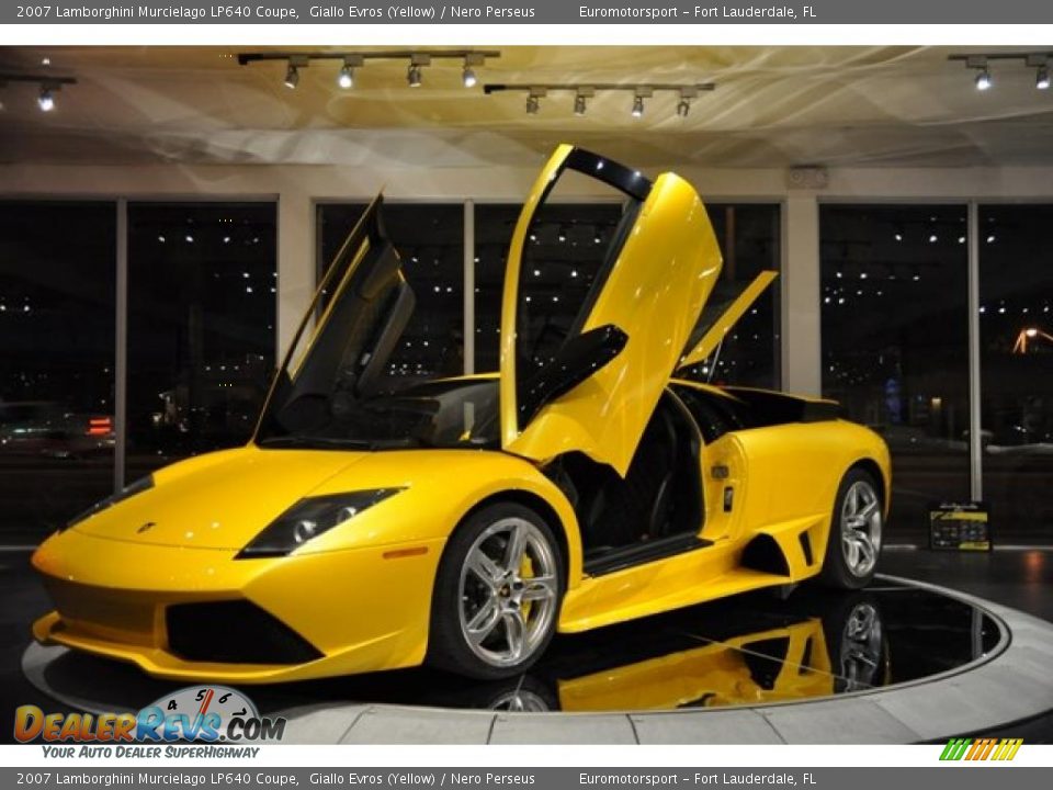 2007 Lamborghini Murcielago LP640 Coupe Giallo Evros (Yellow) / Nero Perseus Photo #30