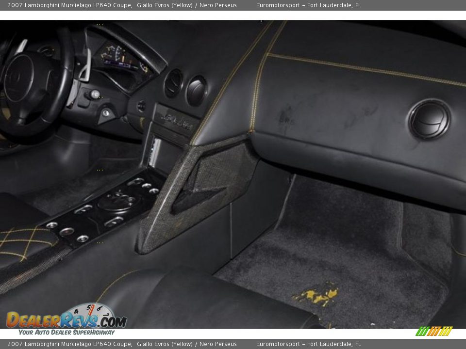2007 Lamborghini Murcielago LP640 Coupe Giallo Evros (Yellow) / Nero Perseus Photo #34