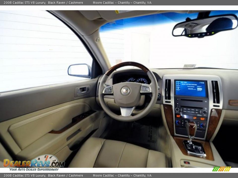 2008 Cadillac STS V8 Luxury Black Raven / Cashmere Photo #33