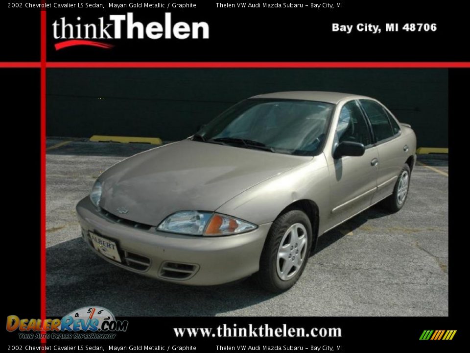 2002 Chevrolet Cavalier LS Sedan Mayan Gold Metallic / Graphite Photo #1