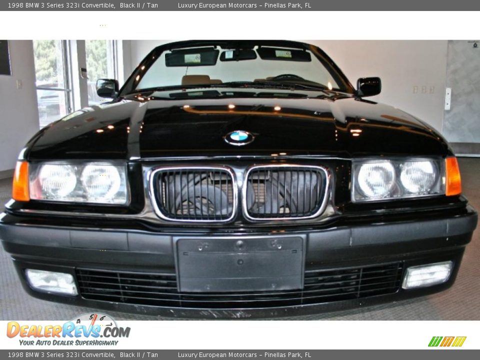 1998 BMW 3 Series 323i Convertible Black II / Tan Photo #5