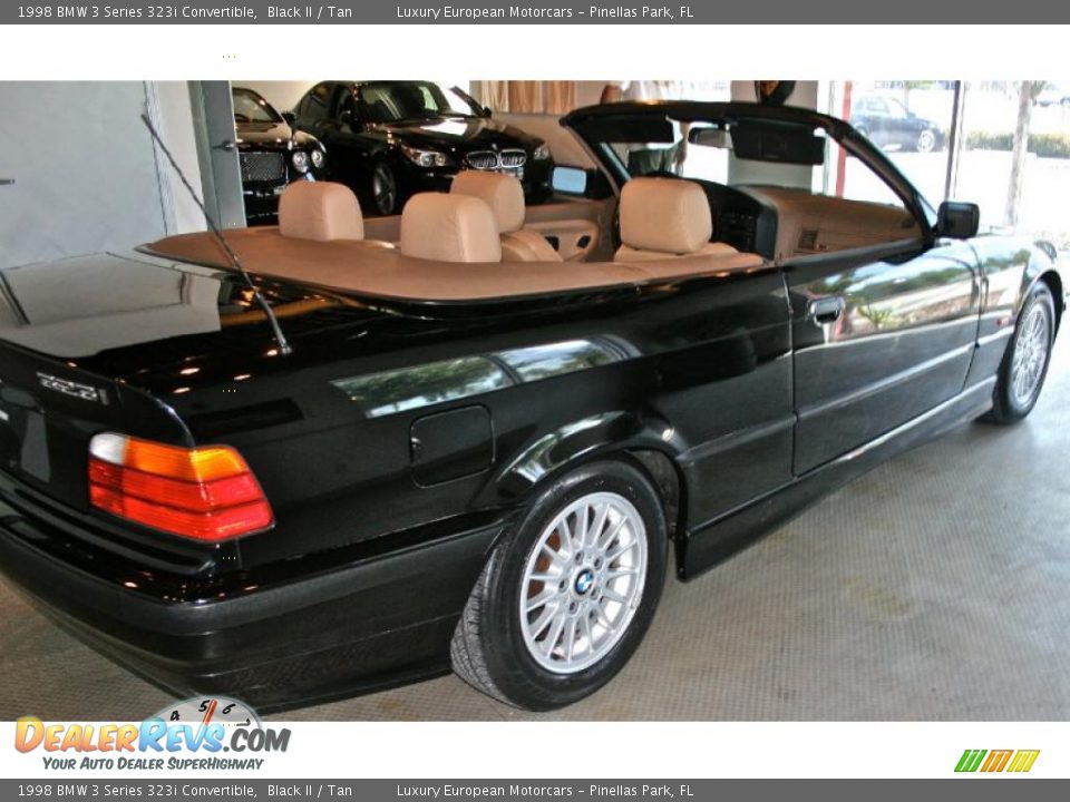 1998 BMW 3 Series 323i Convertible Black II / Tan Photo #14