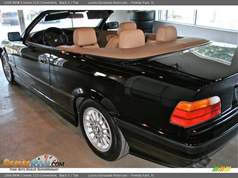 1998 BMW 3 Series 323i Convertible Black II / Tan Photo #15