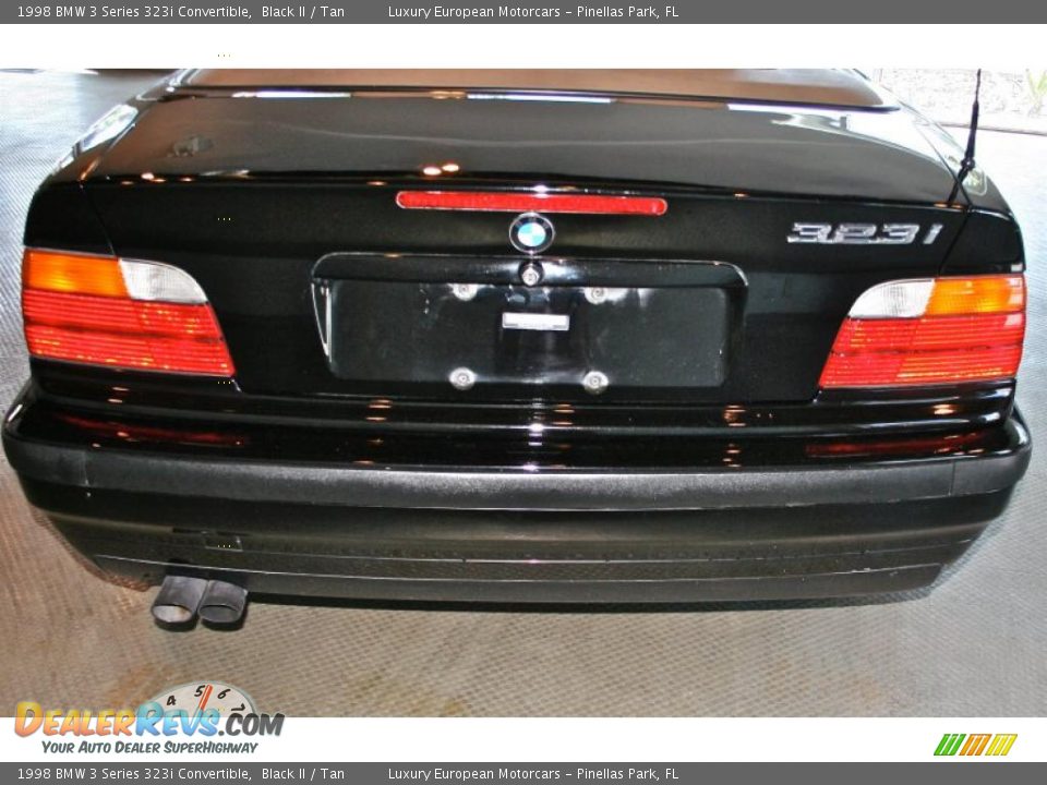 1998 BMW 3 Series 323i Convertible Black II / Tan Photo #16