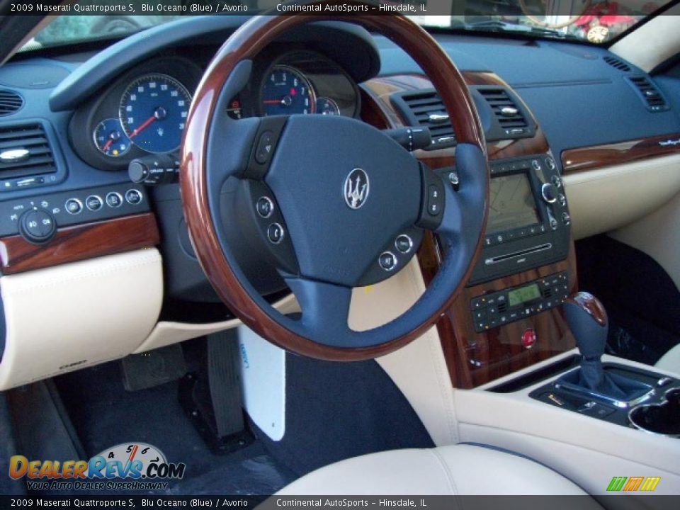 2009 Maserati Quattroporte S Blu Oceano (Blue) / Avorio Photo #4