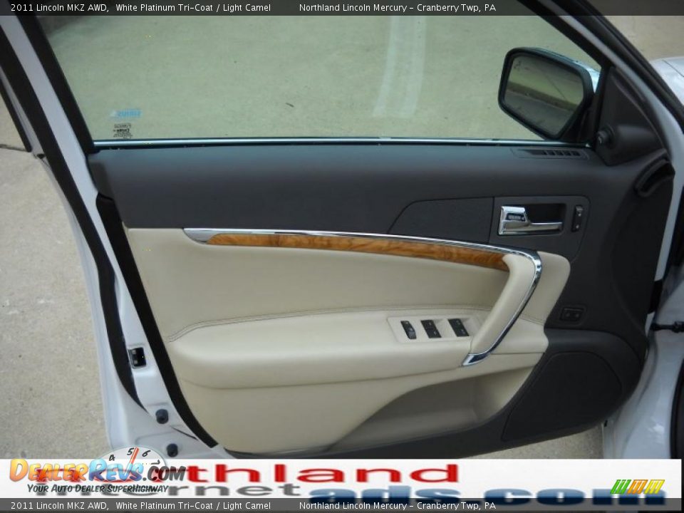 2011 Lincoln MKZ AWD White Platinum Tri-Coat / Light Camel Photo #6