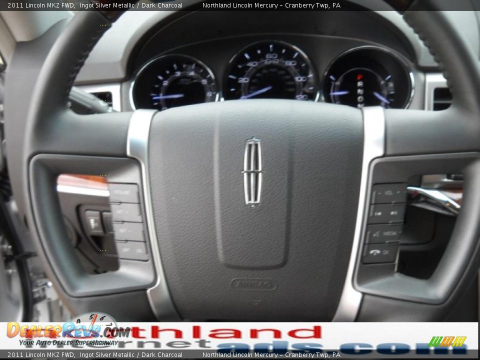 2011 Lincoln MKZ FWD Ingot Silver Metallic / Dark Charcoal Photo #19