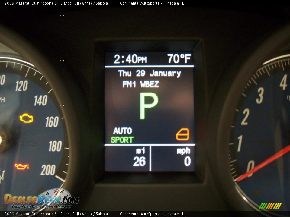 2009 Maserati Quattroporte S Bianco Fuji (White) / Sabbia Photo #6
