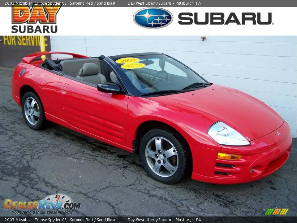 2003 Mitsubishi Eclipse Spyder GS Saronno Red / Sand Blast Photo #1