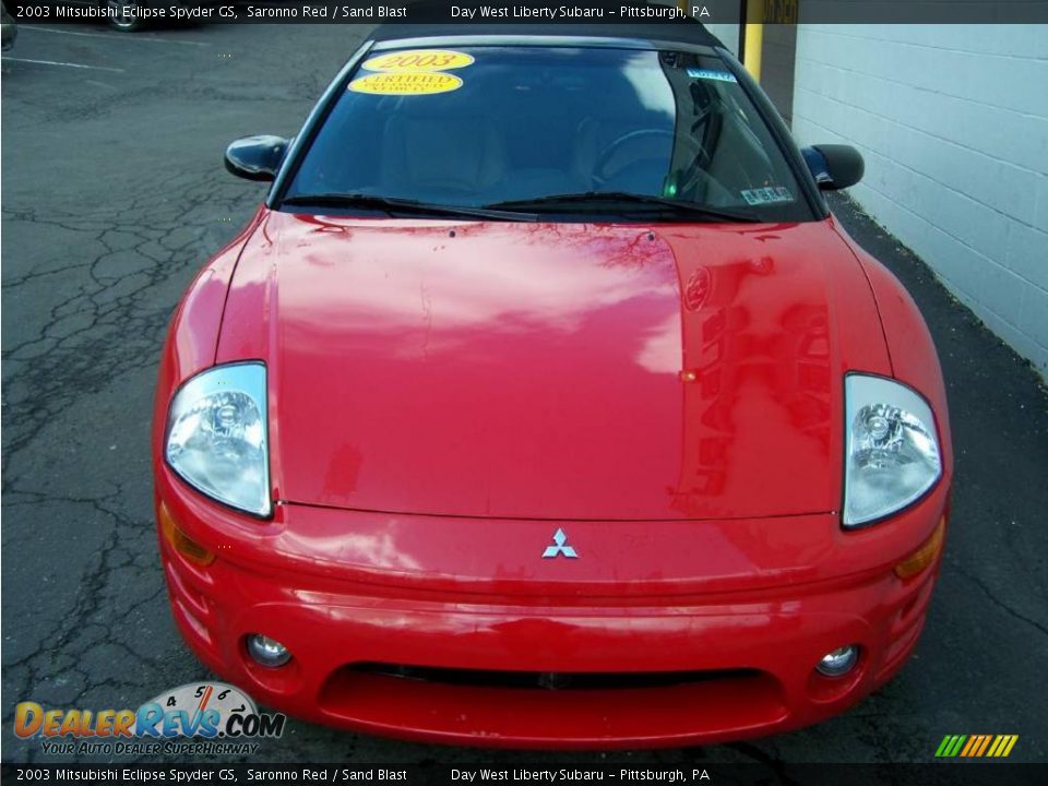 2003 Mitsubishi Eclipse Spyder GS Saronno Red / Sand Blast Photo #2