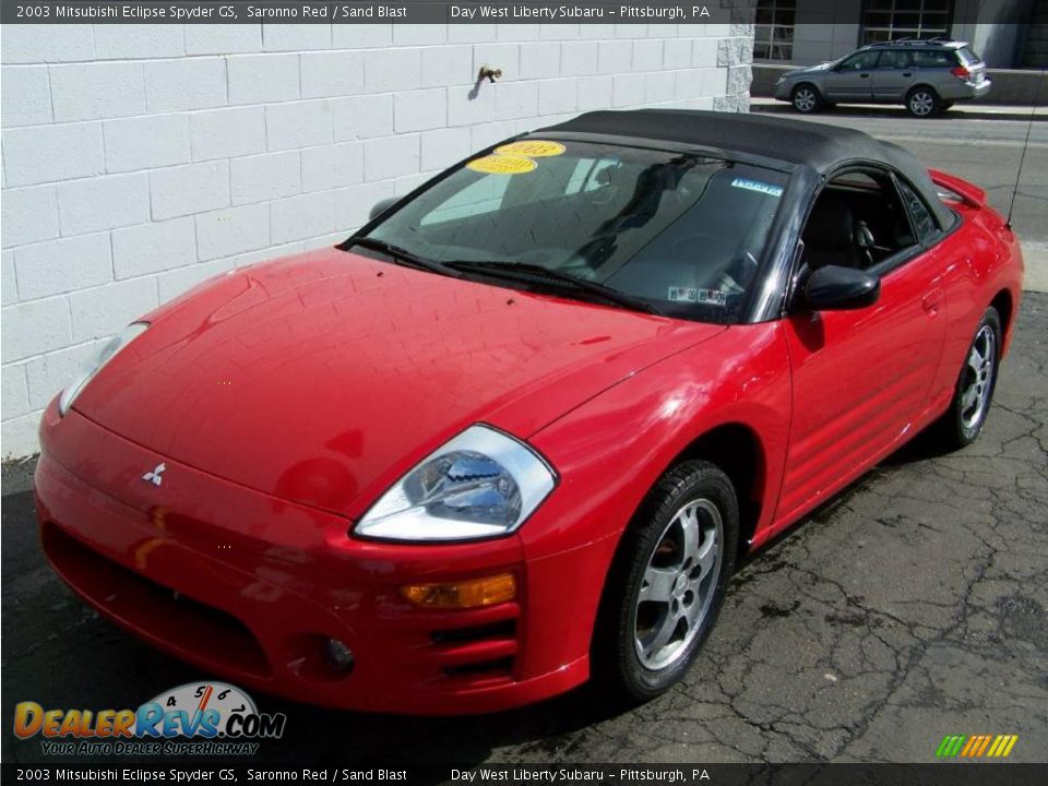 2003 Mitsubishi Eclipse Spyder GS Saronno Red / Sand Blast Photo #3