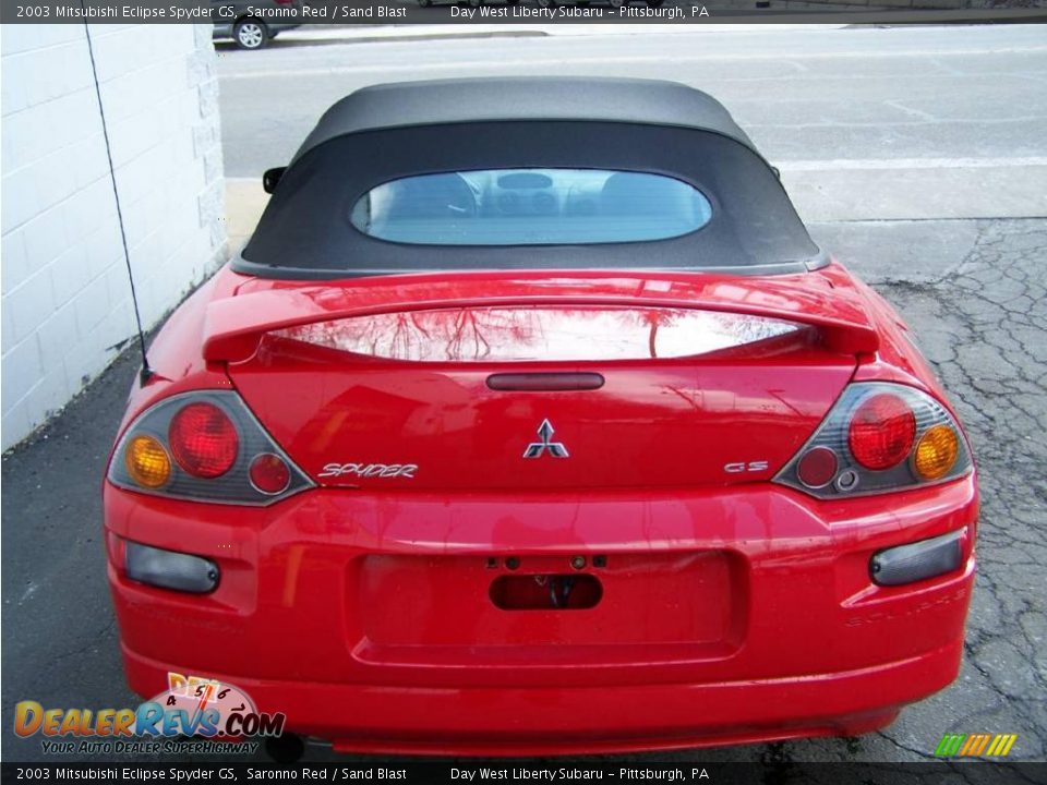 2003 Mitsubishi Eclipse Spyder GS Saronno Red / Sand Blast Photo #6