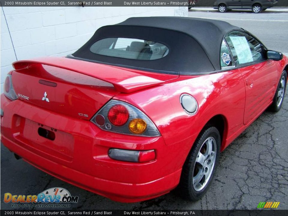 2003 Mitsubishi Eclipse Spyder GS Saronno Red / Sand Blast Photo #7