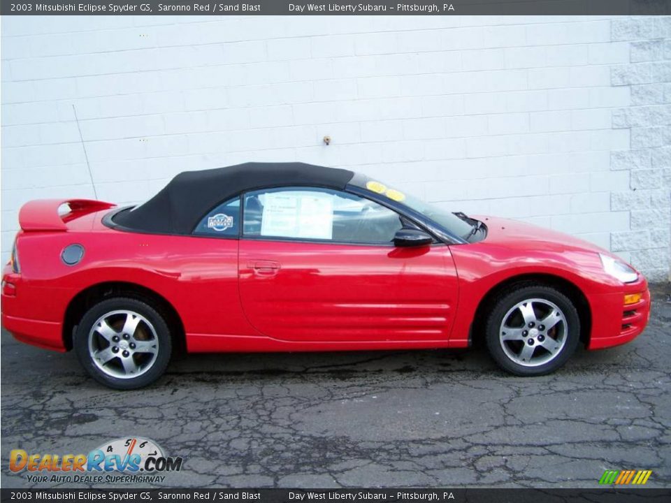 2003 Mitsubishi Eclipse Spyder GS Saronno Red / Sand Blast Photo #8