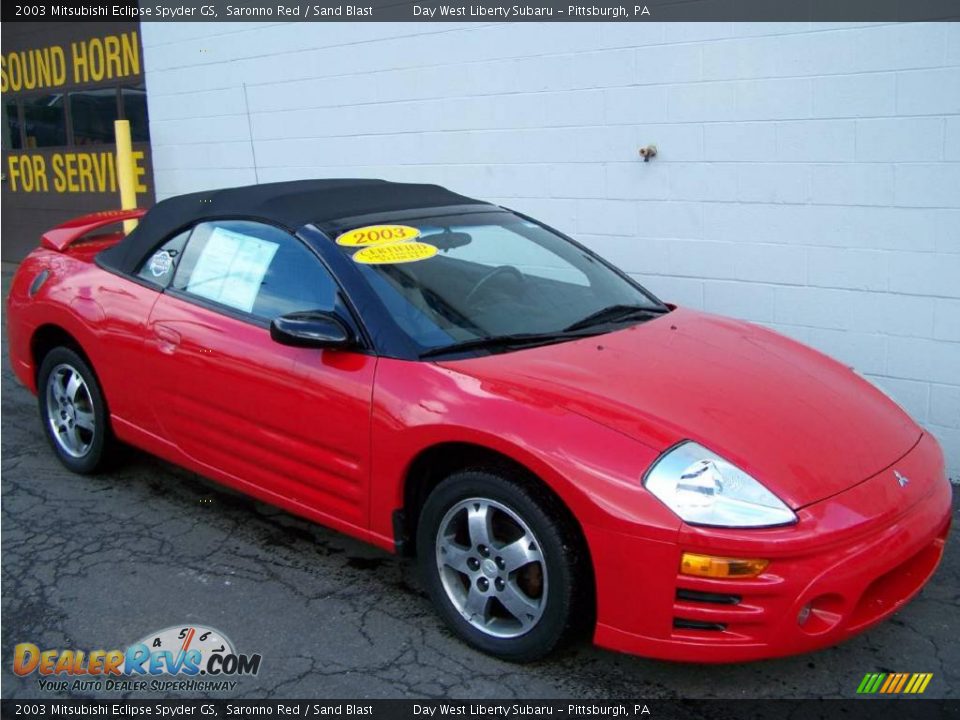 2003 Mitsubishi Eclipse Spyder GS Saronno Red / Sand Blast Photo #9