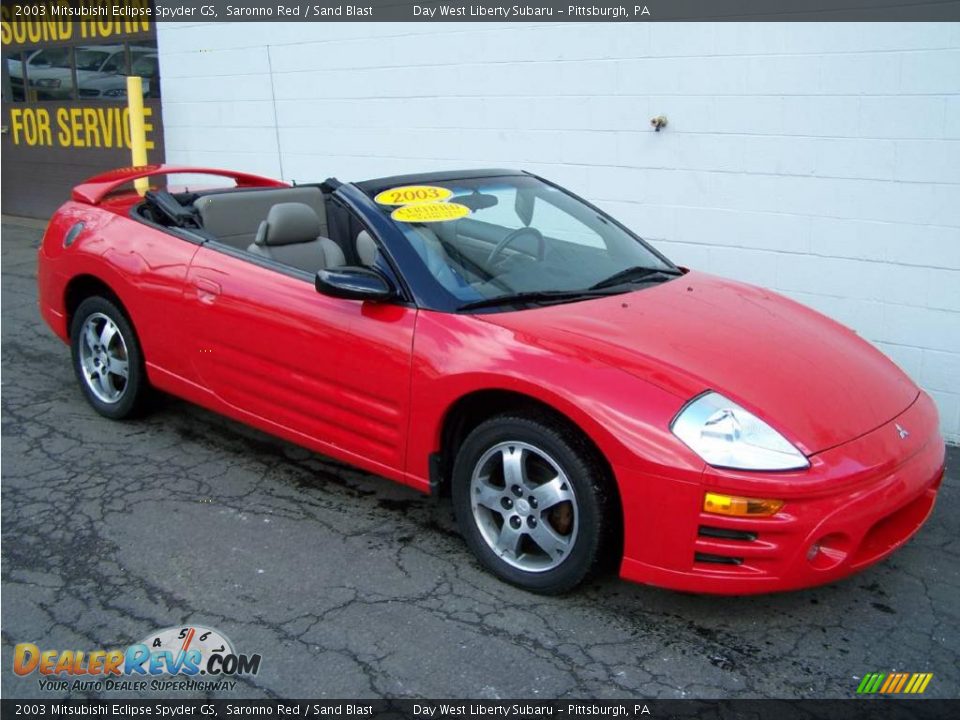 2003 Mitsubishi Eclipse Spyder GS Saronno Red / Sand Blast Photo #10