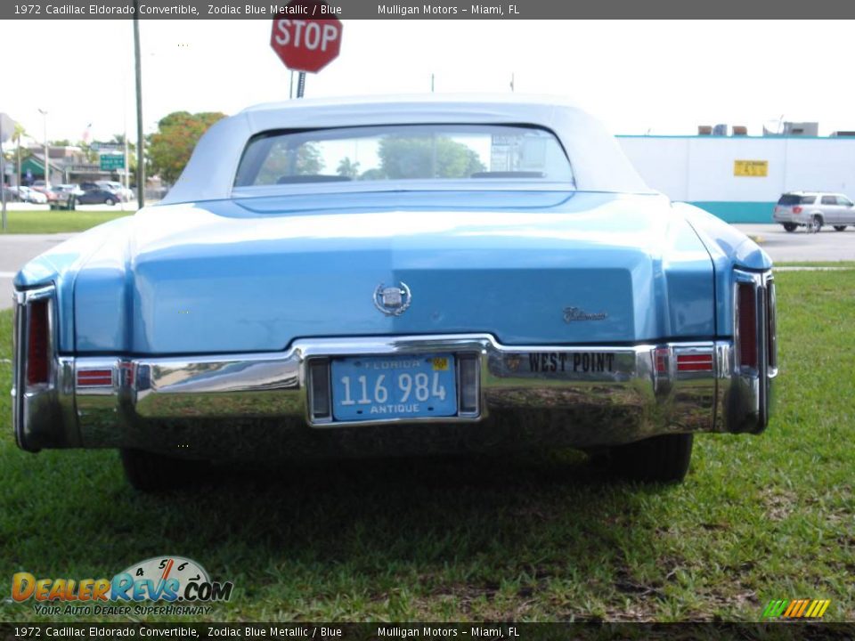 1972 Cadillac Eldorado Convertible Zodiac Blue Metallic / Blue Photo #4