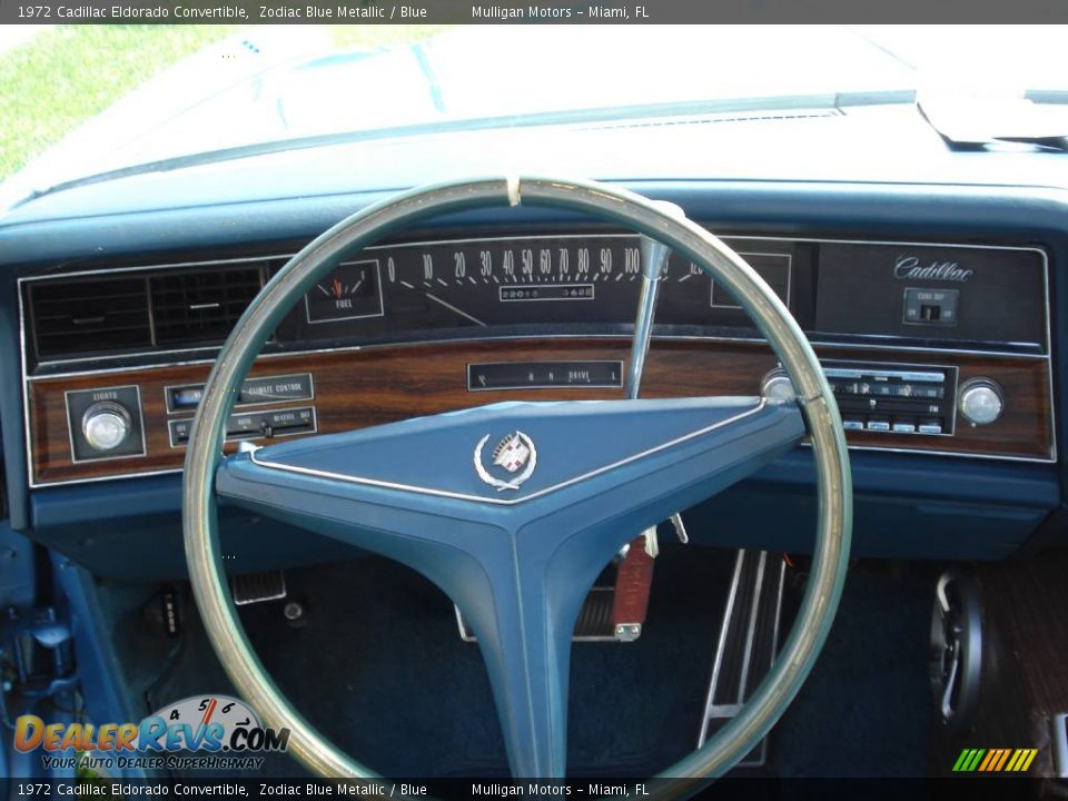 1972 Cadillac Eldorado Convertible Zodiac Blue Metallic / Blue Photo #13