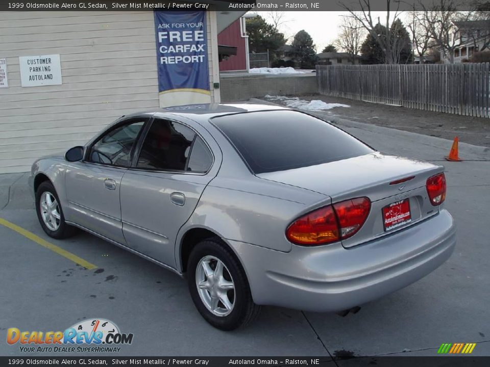 1999 Oldsmobile Alero GL Sedan Silver Mist Metallic / Pewter Gray Photo #3