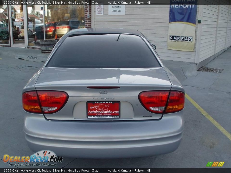 1999 Oldsmobile Alero GL Sedan Silver Mist Metallic / Pewter Gray Photo #4