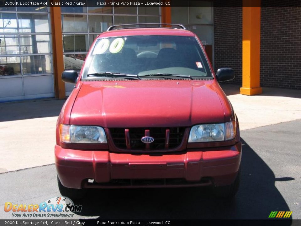 2000 Kia Sportage 4x4 Classic Red / Gray Photo #3