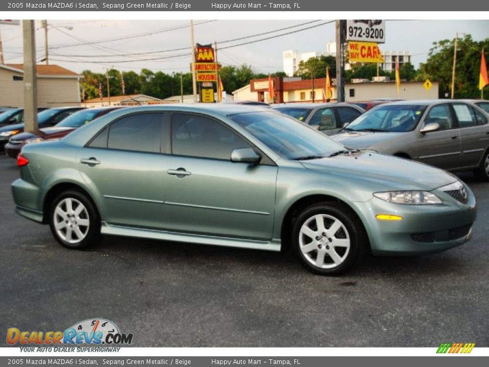 2005 Mazda MAZDA6 i Sedan Sepang Green Metallic / Beige Photo #9
