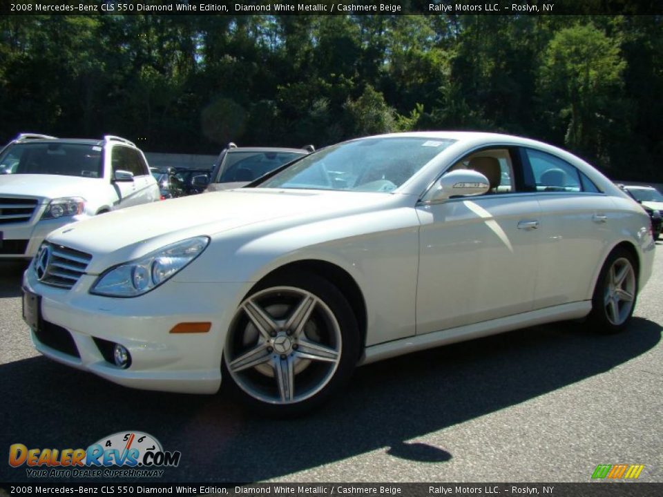 2008 Mercedes-Benz CLS 550 Diamond White Edition Diamond White Metallic / Cashmere Beige Photo #1