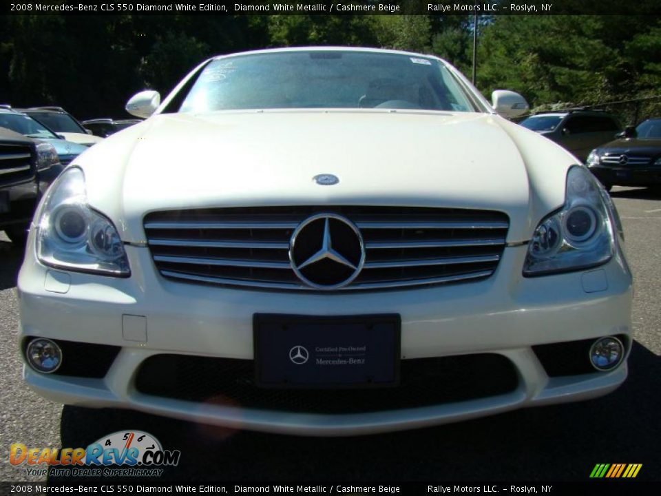 2008 Mercedes-Benz CLS 550 Diamond White Edition Diamond White Metallic / Cashmere Beige Photo #2