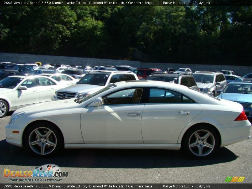 2008 Mercedes-Benz CLS 550 Diamond White Edition Diamond White Metallic / Cashmere Beige Photo #3