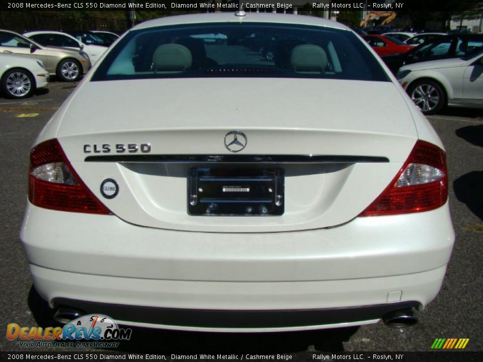 2008 Mercedes-Benz CLS 550 Diamond White Edition Diamond White Metallic / Cashmere Beige Photo #4