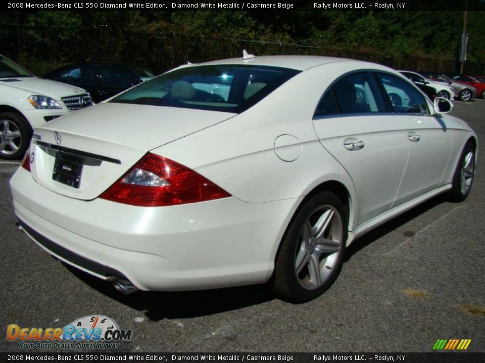 2008 Mercedes-Benz CLS 550 Diamond White Edition Diamond White Metallic / Cashmere Beige Photo #5