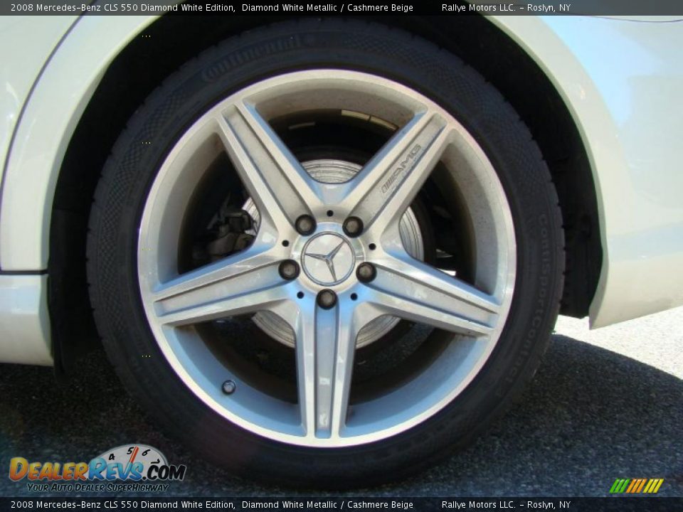 2008 Mercedes-Benz CLS 550 Diamond White Edition Diamond White Metallic / Cashmere Beige Photo #6