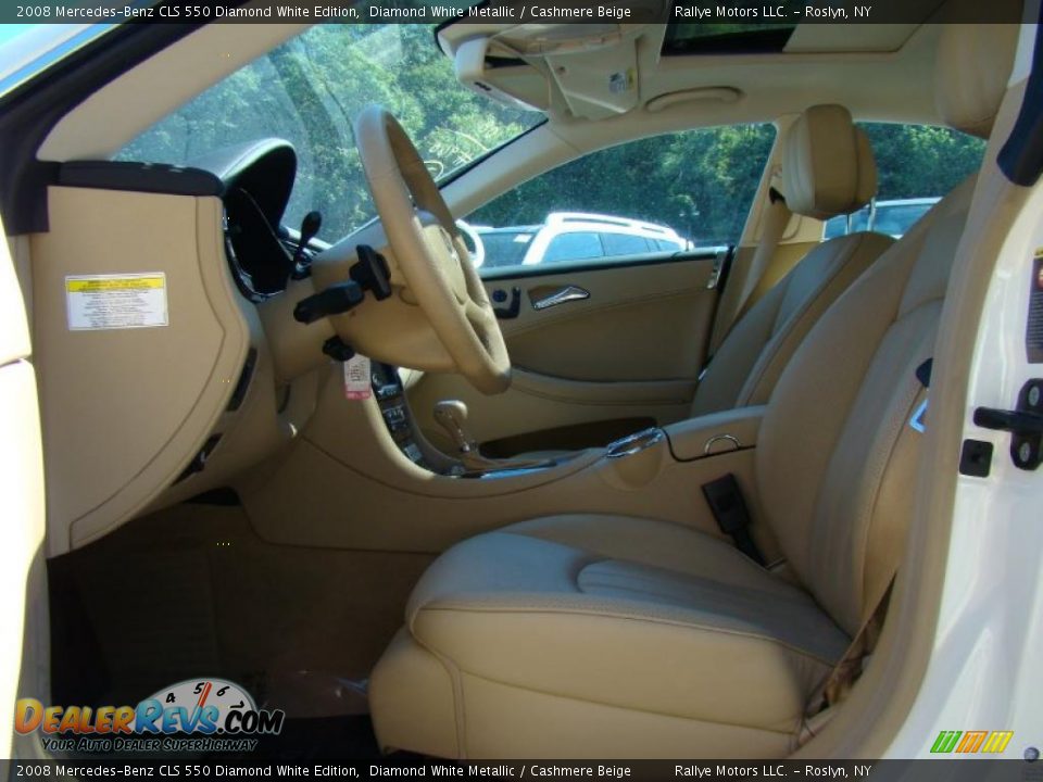 2008 Mercedes-Benz CLS 550 Diamond White Edition Diamond White Metallic / Cashmere Beige Photo #9