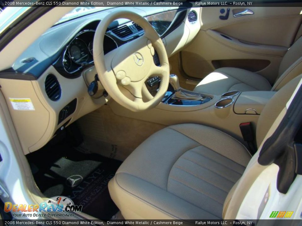 2008 Mercedes-Benz CLS 550 Diamond White Edition Diamond White Metallic / Cashmere Beige Photo #10