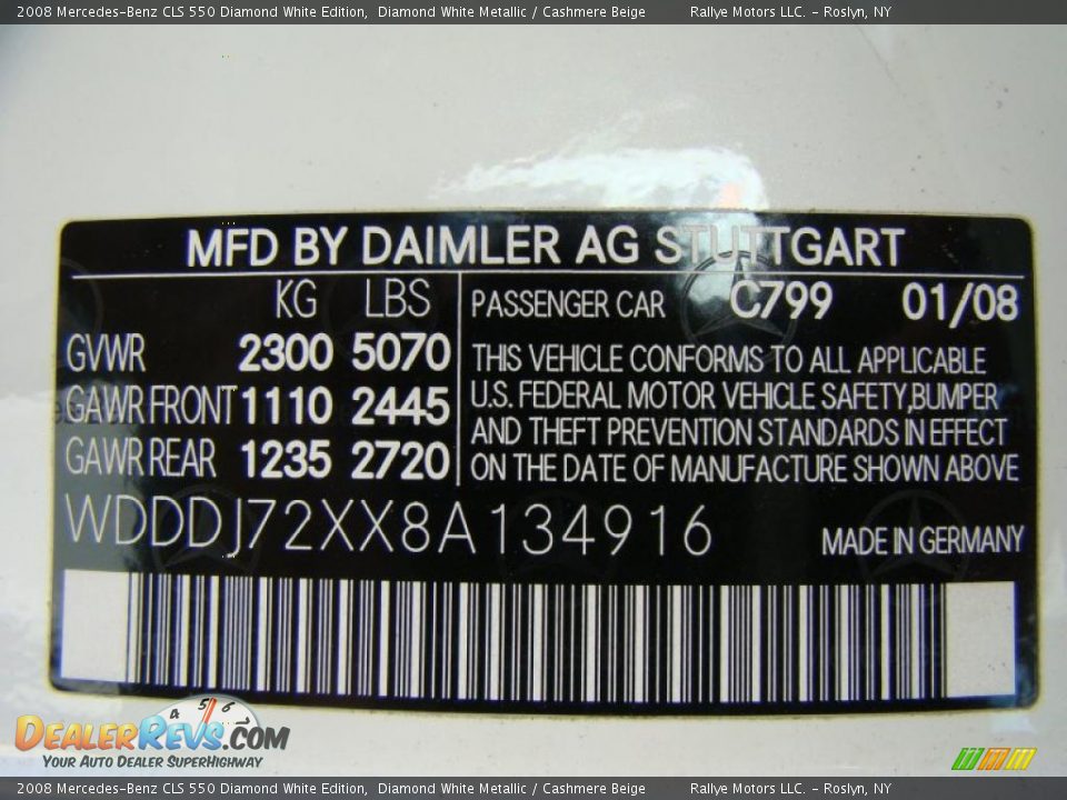 2008 Mercedes-Benz CLS 550 Diamond White Edition Diamond White Metallic / Cashmere Beige Photo #16