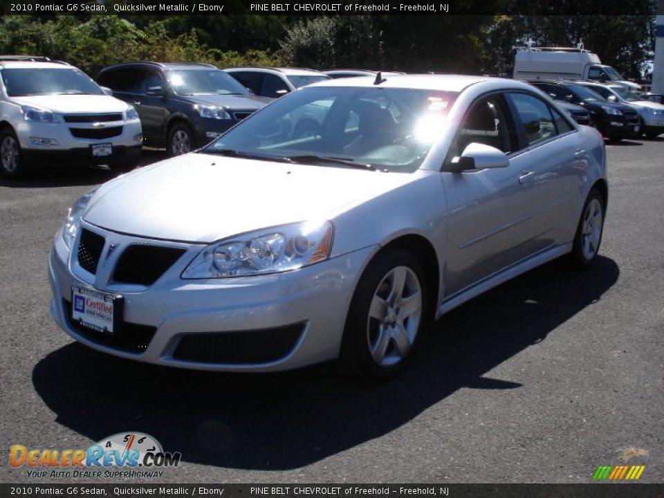 2010 Pontiac G6 Sedan Quicksilver Metallic / Ebony Photo #1