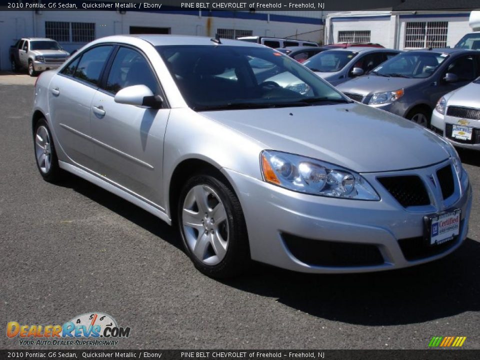 2010 Pontiac G6 Sedan Quicksilver Metallic / Ebony Photo #3