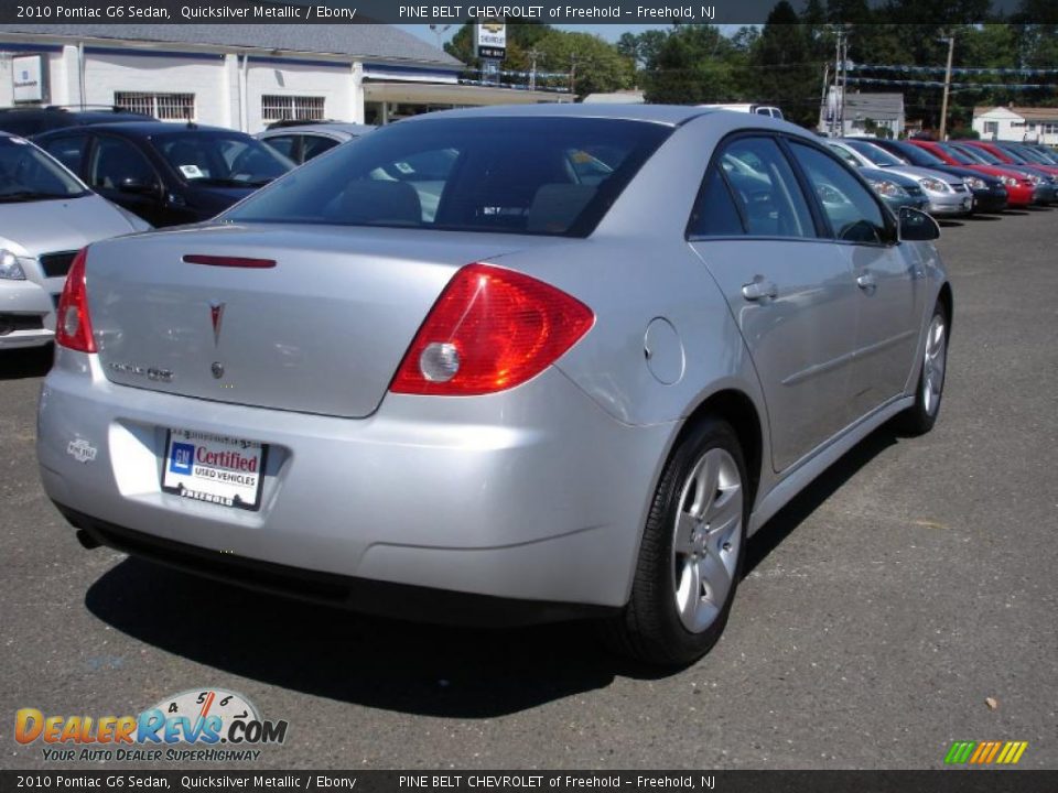 2010 Pontiac G6 Sedan Quicksilver Metallic / Ebony Photo #4