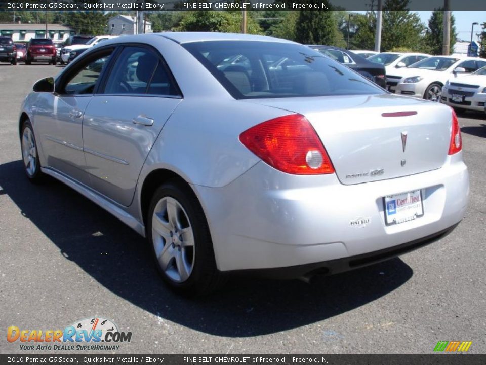 2010 Pontiac G6 Sedan Quicksilver Metallic / Ebony Photo #6