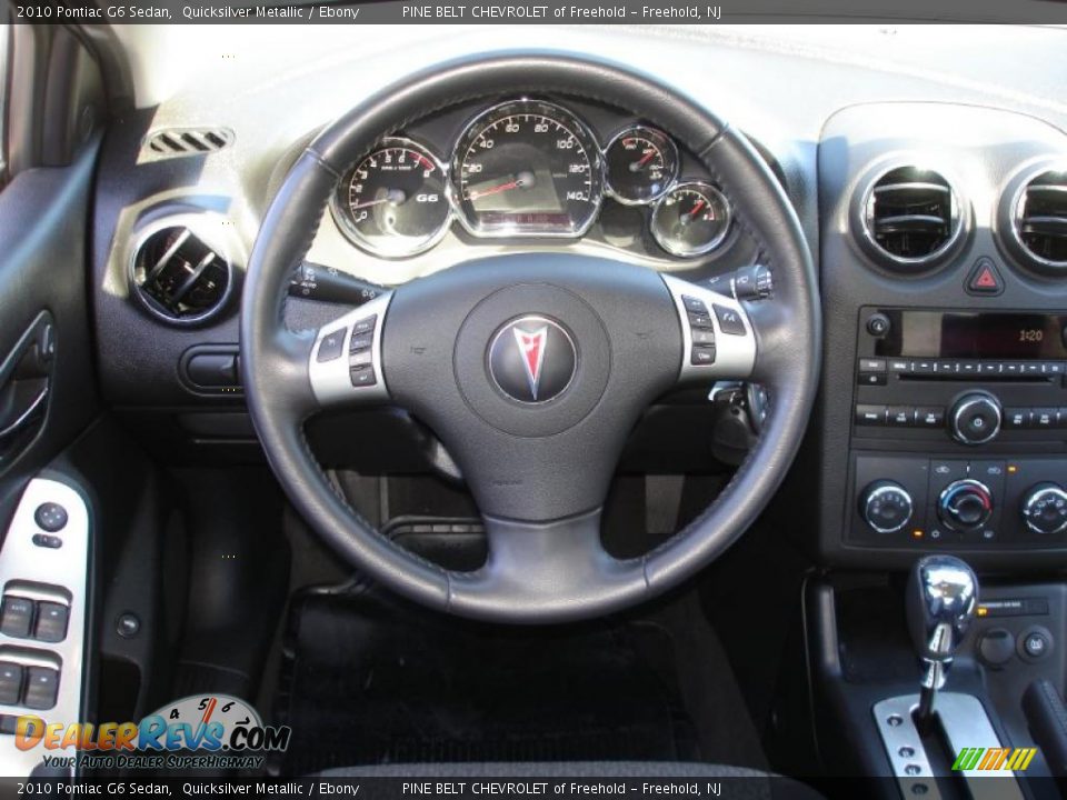 2010 Pontiac G6 Sedan Quicksilver Metallic / Ebony Photo #13