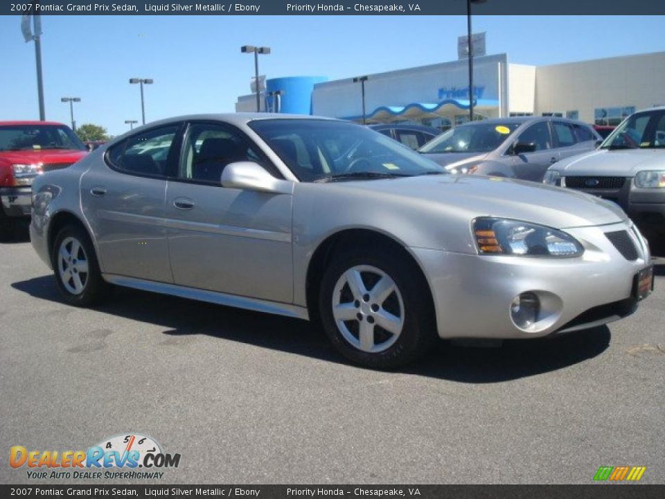2007 Pontiac Grand Prix Sedan Liquid Silver Metallic / Ebony Photo #8