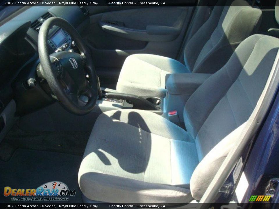 2007 Honda Accord EX Sedan Royal Blue Pearl / Gray Photo #10