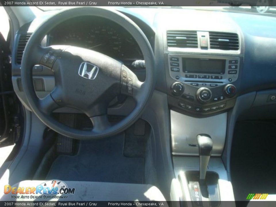 2007 Honda Accord EX Sedan Royal Blue Pearl / Gray Photo #12