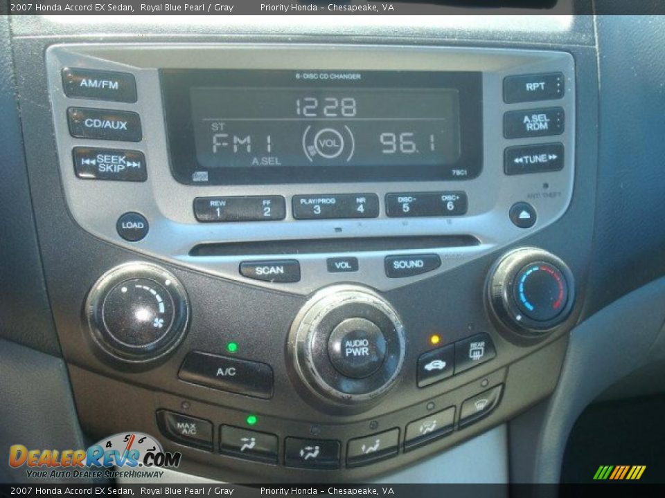2007 Honda Accord EX Sedan Royal Blue Pearl / Gray Photo #13