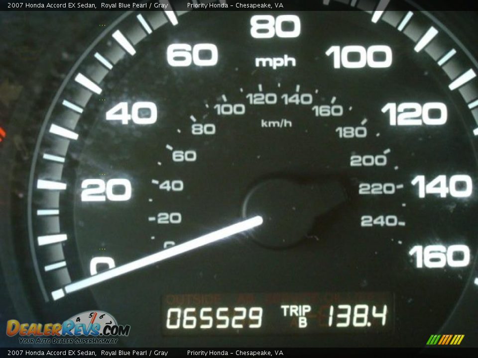 2007 Honda Accord EX Sedan Royal Blue Pearl / Gray Photo #15